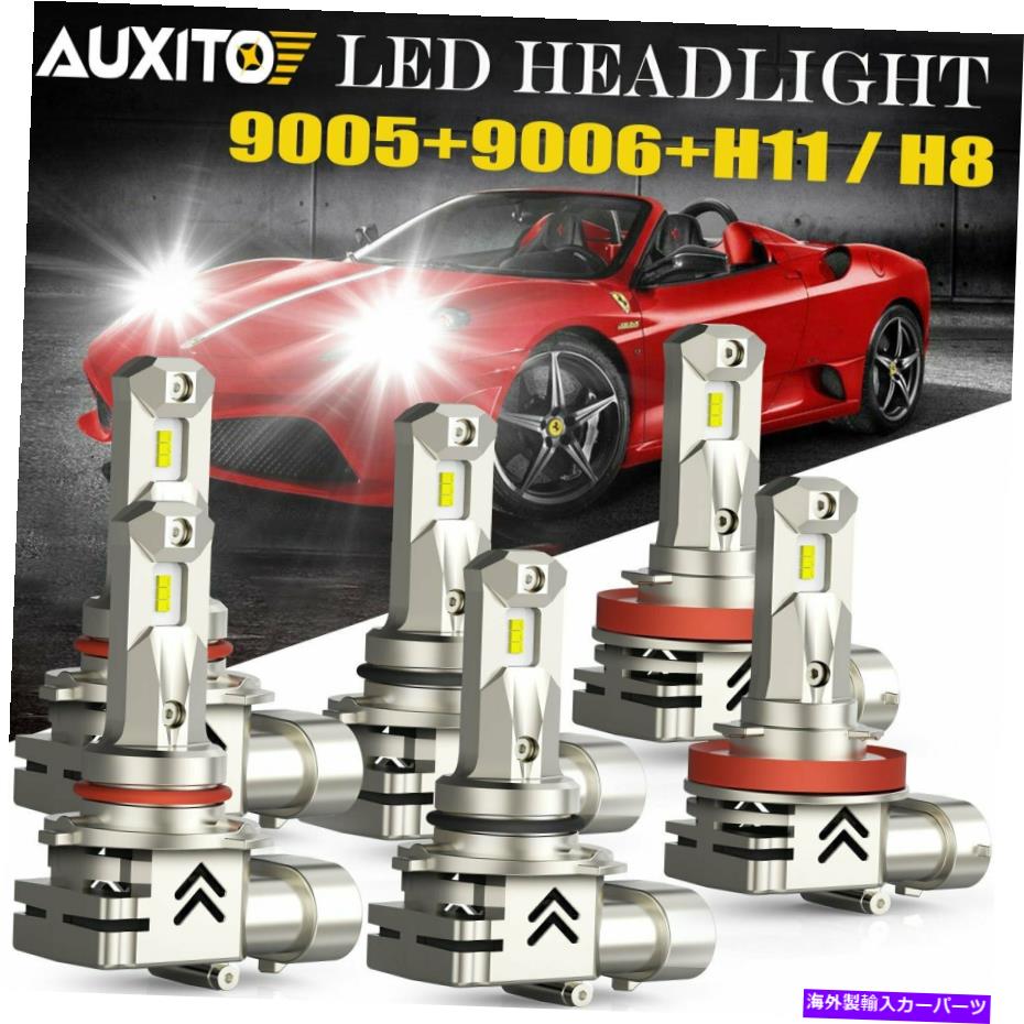 USヘッドライト コンボ9006 9005 H11 Zes LEDヘッドライト変換電球高ロービームライト6000K Combo 9006 9005 H11 ZES LED Headlight Conversion Bulbs High Low Beam Light 6000K【並行輸入品】