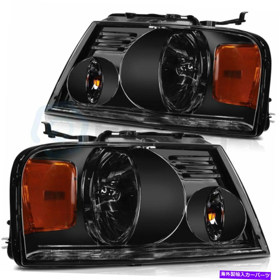 USヘッドライト フィット2004-2008フォードF-150フロントヘッドライトアセンブリ左+右側セット Fits 2004-2008 Ford F-150 Front Headlights Assembly Left + Right Sides Set【並行輸入品】