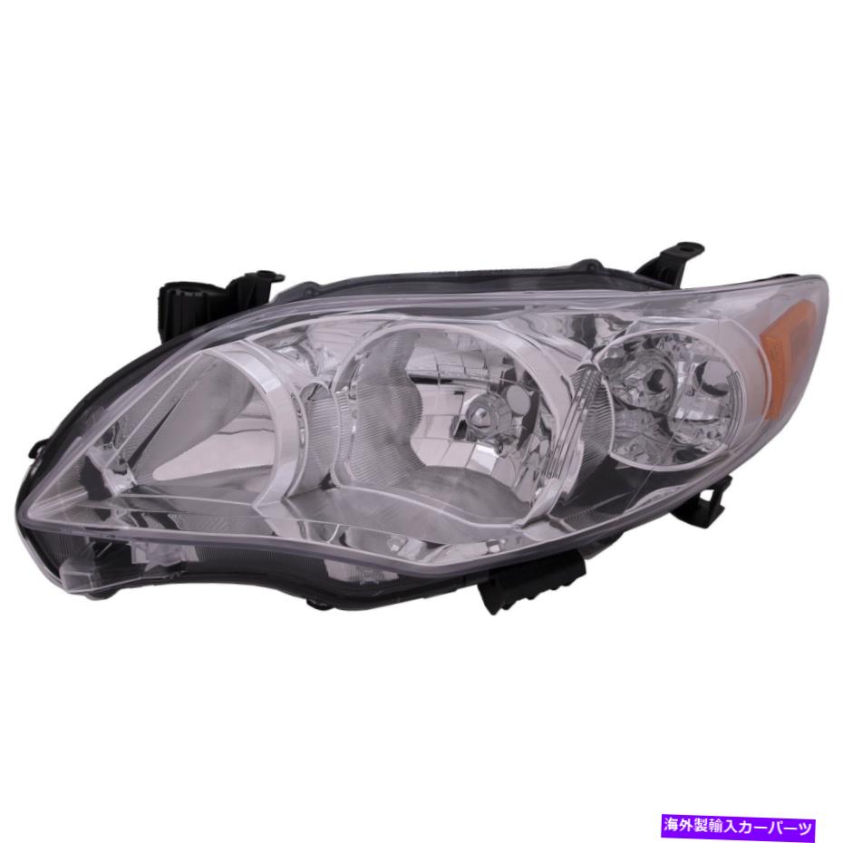USヘッドライト ヘッドライトクロームカーカーハンドドライバーサイドフィット11~13トヨタカローラジャパン Headlight Chrome CAPA Hand Driver Side Fits 11-13 Toyota Corolla Japan Built【並行輸入品】
