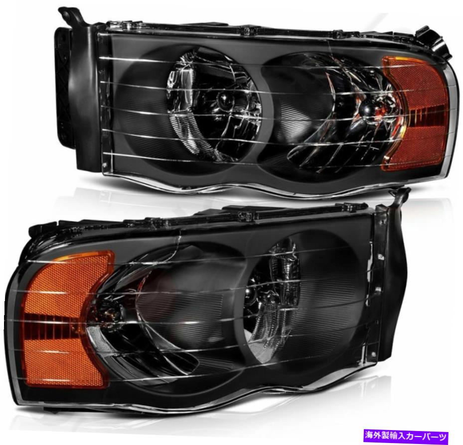 USヘッドライト 2002-2005 Dodge Ramピックアップヘッドランプアセンブリの前面ライトペアのヘッドライト Headlights For 2002-2005 Dodge Ram Pickup Headlamps Assembly Front Lights Pair【並行輸入品】