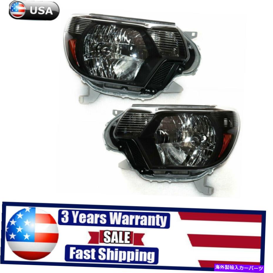 USヘッドライト 12-15トヨタタコマピックアップトラック交換スタイルヘッドライトランプブラック FOR 12-15 TOYOTA TACOMA PICKUP TRUCK REPLACEMENT STYLE HEADLIGHTS LAMP BLACK【並行輸入品】