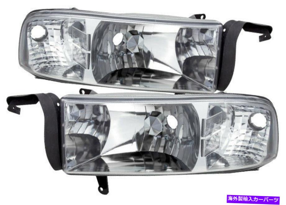 USヘッドライト 94 95 96 97 98 99 00 01 RAM 1500のためのクロムクリアレンズリフレクタヘッドライト Chrome Clear Lens Reflector Headlights For 94 95 96 97 98 99 00 01 Ram 1500【並行輸入品】
