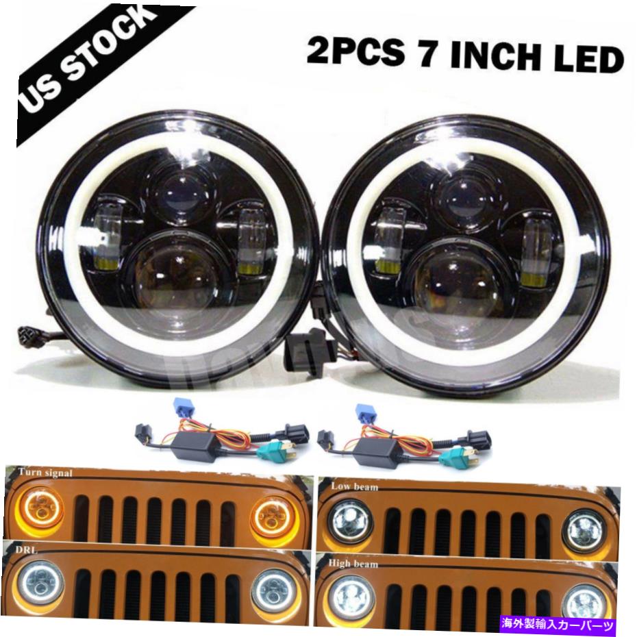 USヘッドライト 1947-1957シボレートラックGMCピックアップのための7インチLEDヘッドライトDRLライトH4 H13 7 Inch LED Headlight DRL Light H4 H13 for 1947-1957 Chevrolet Truck GMC Pickup【並行輸入品】