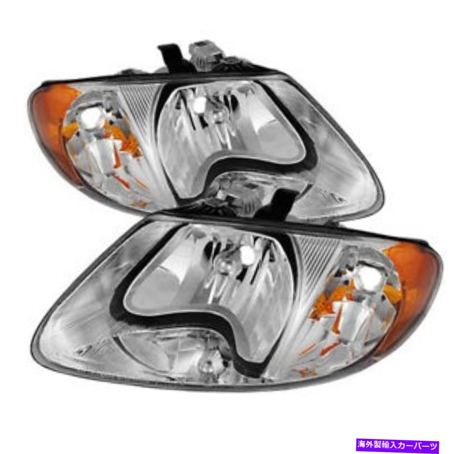 USヘッドライト Dodge 01-07 Caravan Town＆Country Chromeハウジング交換ヘッドライトペア Fit Dodge 01-07 Caravan Town & Country Chrome Housing Replacement Headlight Pair【並行輸入品】