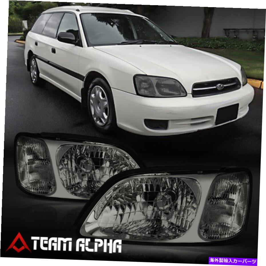 USヘッドライト FITS 2000-2006 Baja /レガシーL /ブライトン[クロム/スモーク]クリスタルコーナーヘッドライトランプ Fits 2000-2006 Baja/Legacy L/Brighton[Chrome/Smoke]Crystal Corner Headlight Lamp【並行輸入品】