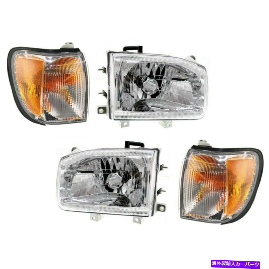 USヘッドライト 1999年から2004年の日産パスファインダーのヘッドライトキット左右の側面4PC Headlight Kit For 1999-2004 Nissan Pathfinder Left and Right Side 4pc【並行輸入品】
