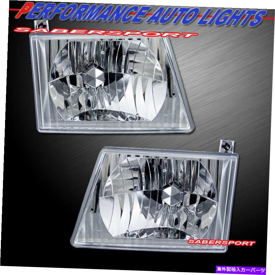 USヘッドライト 1992 - 2004年のFord Econoline E150 / 250/350/450/450 Vanのためのユーロクリアヘッドライトのセット Set of Euro Clear Headlights for 1992-2004 Ford Econoline E150/250/350/450 Van【並行輸入品】