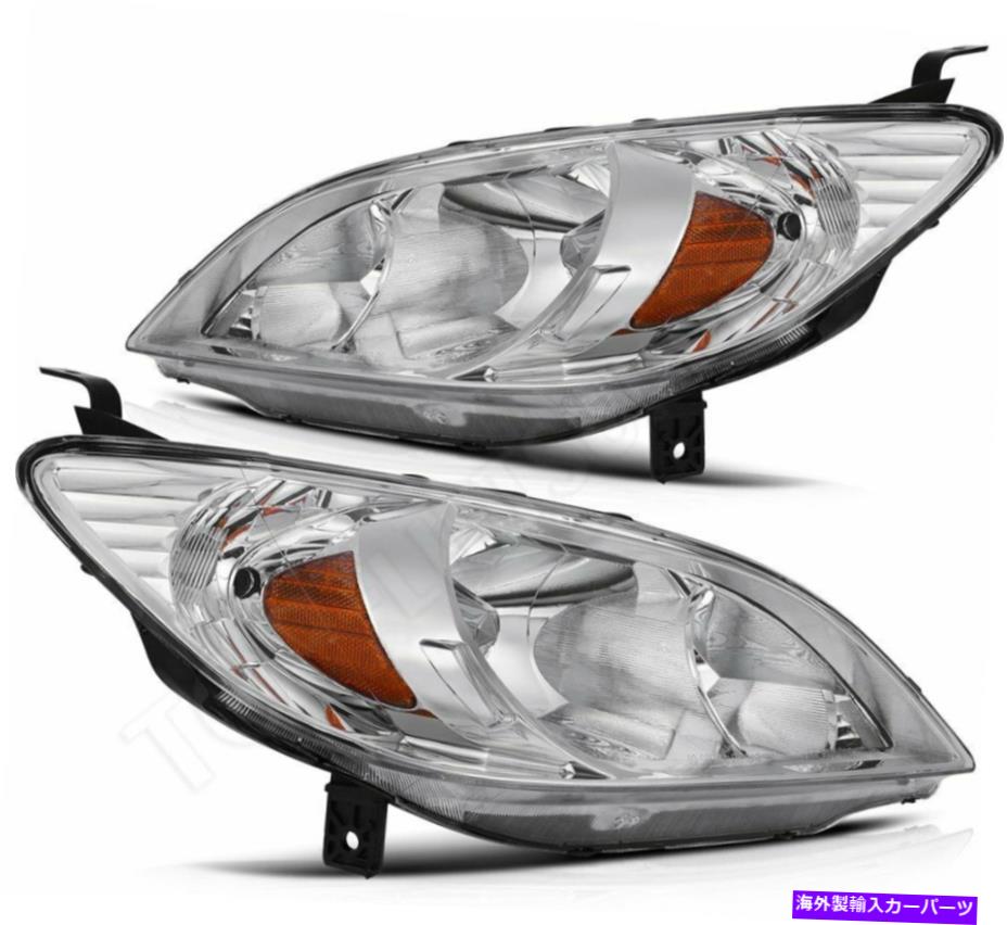 USヘッドライト 2004-2005ホンダシビッククリアLEDヘッドライトアセンブリ1ペアフロントライト For 2004-2005 Honda Civic Clear LED Headlights Assembly One Pair The Front Light【並行輸入品】