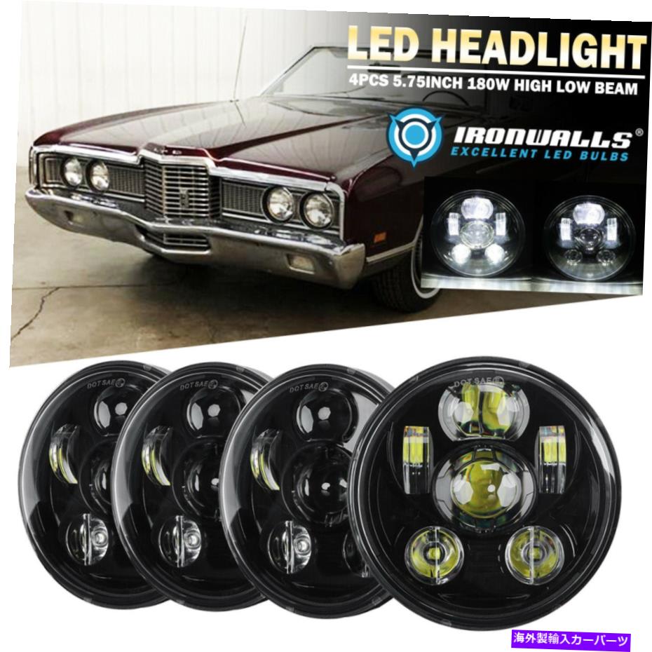 USヘッドライト 4PCS 5.75「5-3 / 4」LEDヘッドライトDOTプロジェクタHi-Loシールビーム58~74フォード 4PCS 5.75\