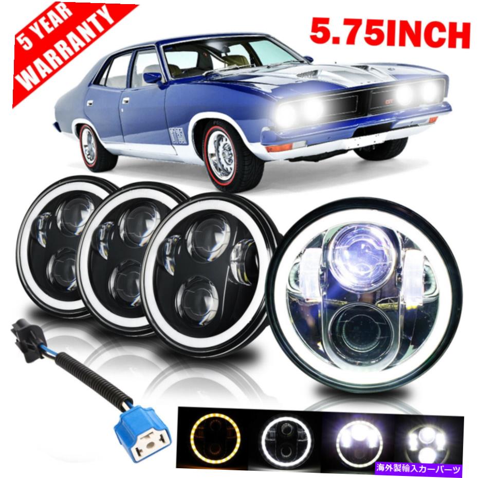 USヘッドライト 4X 5.75「5-3 / 4」LEDヘッドライトDRL天使の目のプロジェクタービームFord Ltd Torino 4X 5.75\