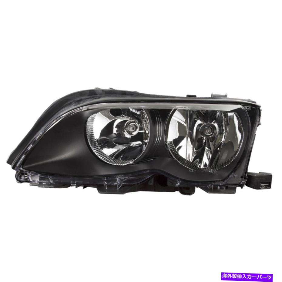 USヘッドライト フィット02-05 BMW 3シリーズセダン/ワゴンヘッドライトヘッドランプドライバ側W /ブラックベゼル Fits 02-05 Bmw 3 Series Sedan/Wagon Headlight Headlamp Driver Side W/Black Bezel【並行輸入品】