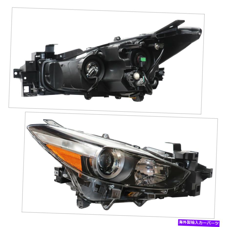 USヘッドライト Headlight 2017 2018 Mazda 3旅客右ハロゲンヘッドランプ Headlight fits 2017 2018 Mazda 3 Passenger Right Halogen Headlamp【並行輸入品】
