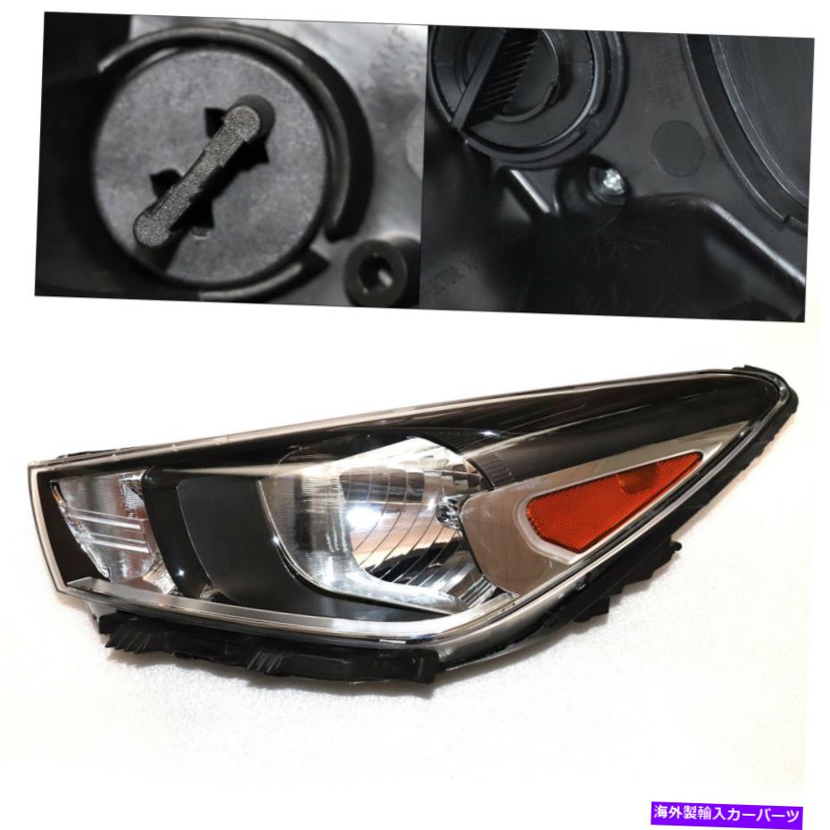USヘッドライト 右側ヘッドランプヘッドライト18-20キアリオセダンブラックハウジング Right Side Headlamp Headlight Fit for 18-20 Kia Rio Sedan Black Housing【並行輸入品】
