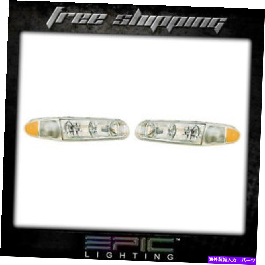 USヘッドライト フィッツ1997-05 Buick Century 1997-04リーガルヘッドライトヘッドランプペア左右セット Fits 1997-05 Buick Century 1997-04 Regal Headlight Headlamp Pair Left right set【並行輸入品】