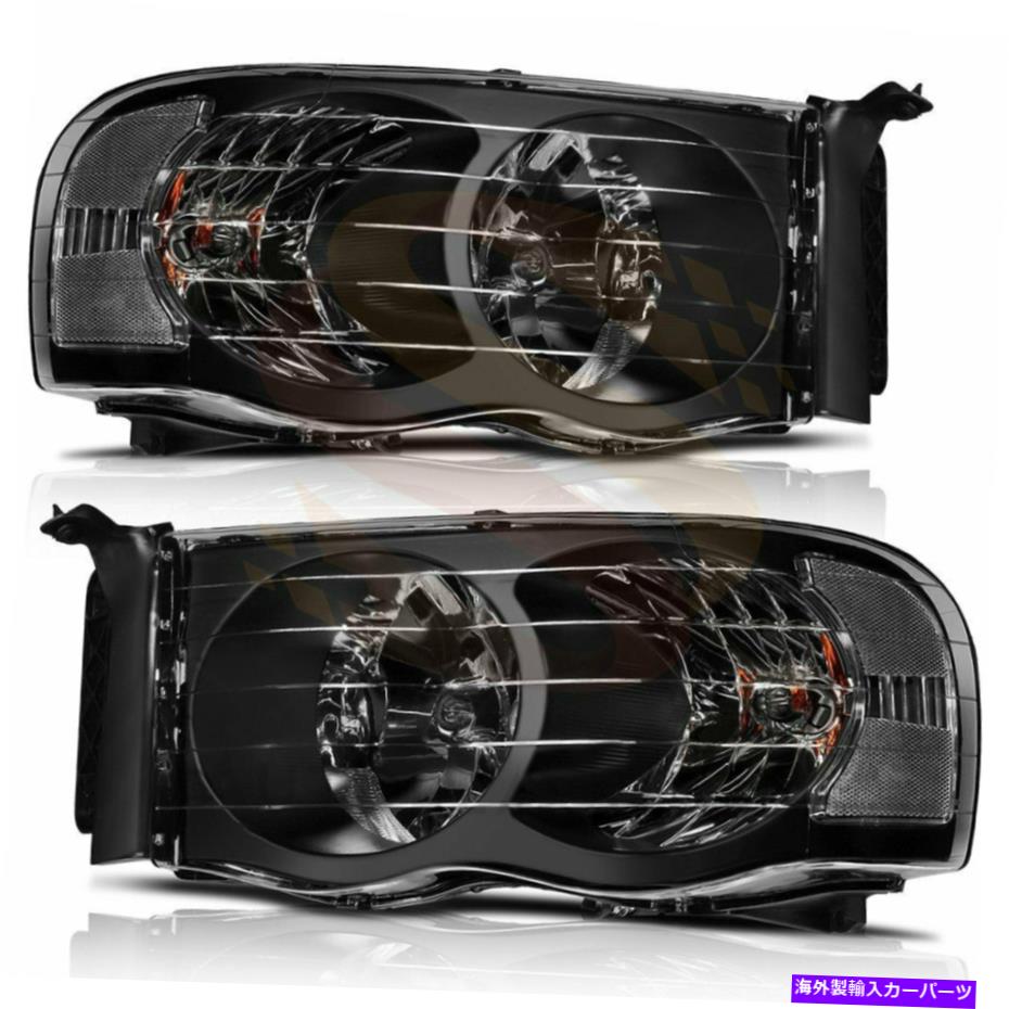USヘッドライト ヘッドライトは2002-2005ドッジRAMヘッドランプアセンブリランプペアセット交換 Headlights Fits 2002-2005 Dodge Ram Headlamp Assembly Lamp Pair Set Replacement【並行輸入品】