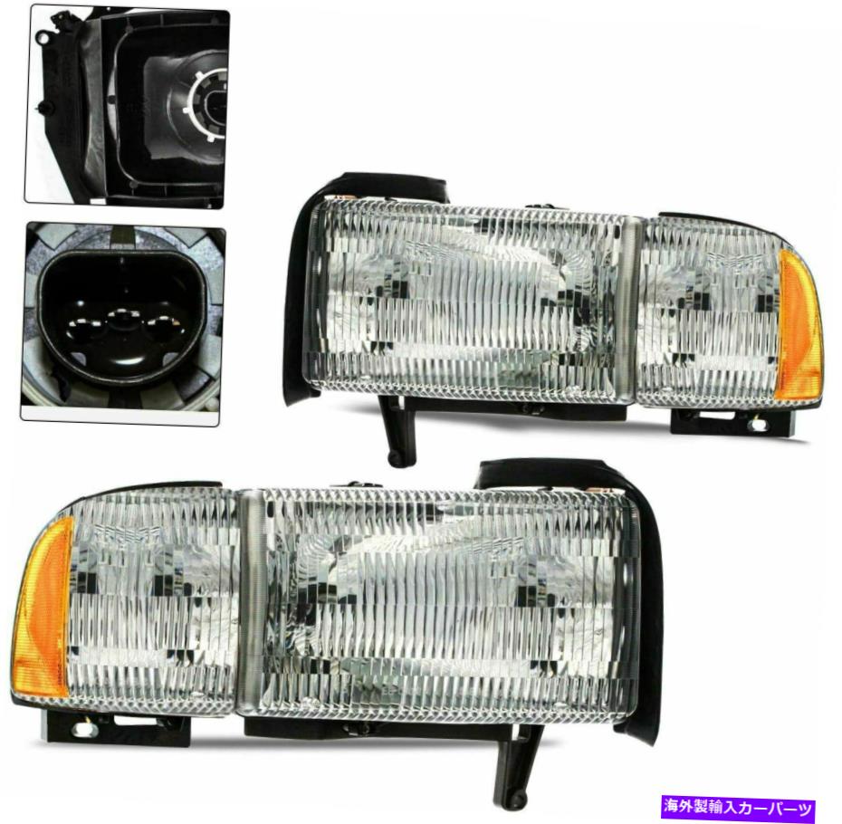 USヘッドライト Dodge RAM 1500 1994-2002のための2つの左右側のヘッドライトビームの新しいセット New Set of 2 Left & Right Side Headlight Beam For Dodge Ram 1500 1994-2002【並行輸入品】