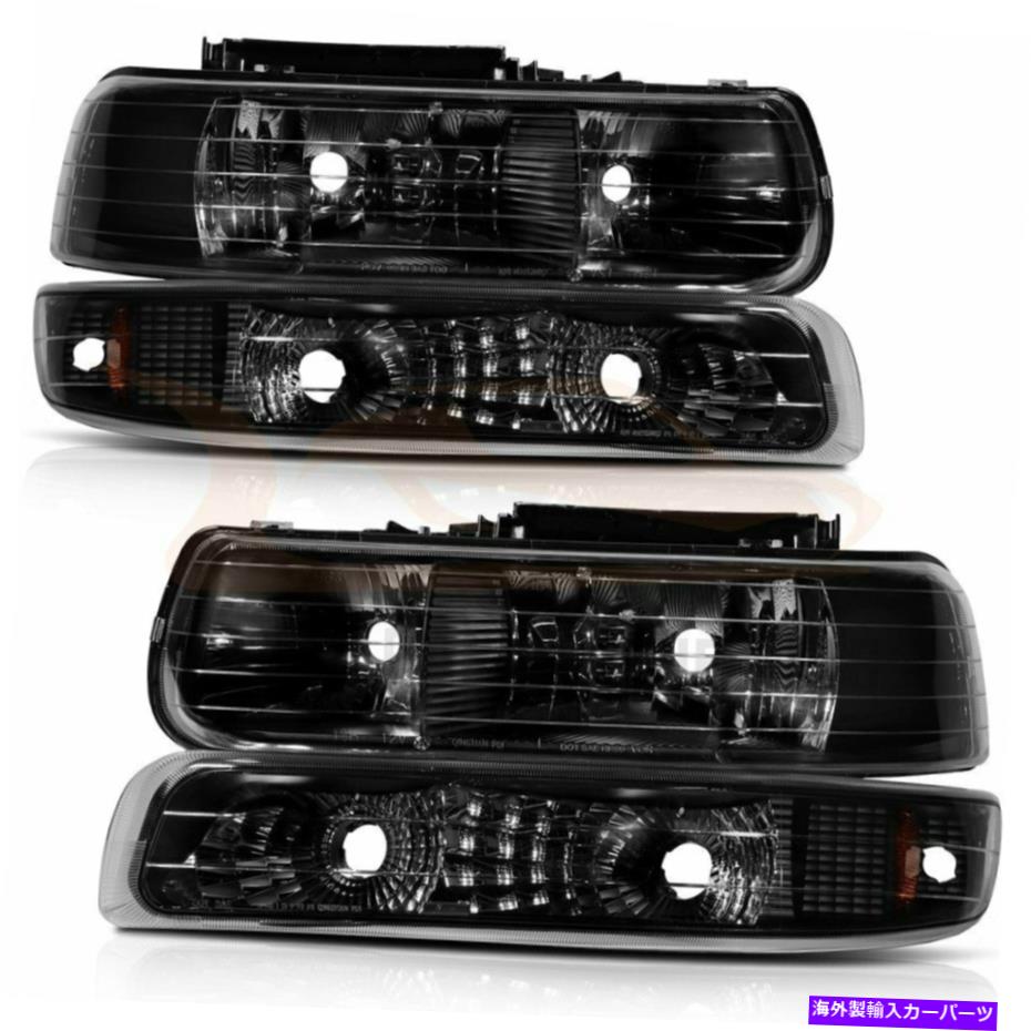 USヘッドライト ヘッドライトは99-02 Chevy Silverado / 00-06 Tahoe Suburban 1500 2500ランプペア Headlights Fits 99-02 Chevy Silverado/00-06 Tahoe Suburban 1500 2500 Lamps Pair【並行輸入品】