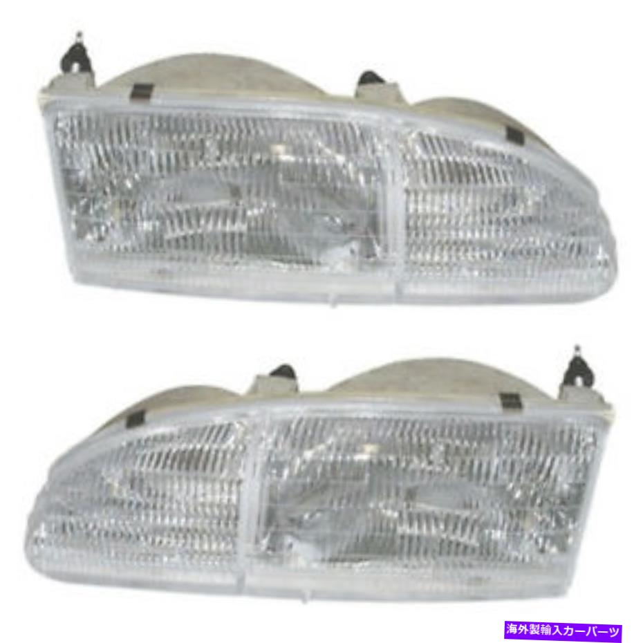 USヘッドライト 94-95 TBIRD Tバードヘッドライトヘッドランプヘッドライトランプ右＆左サイドセットペア 94-95 Tbird T-bird Headlight Headlamp Head Light Lamp Right & Left Side SET PAIR【並行輸入品】