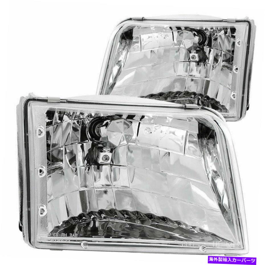 USヘッドライト Anzo USAクリスタルヘッドライトFord Ranger 1993-1997のためのクロム Anzo USA Crystal Headlights Chrome for Ford Ranger 1993-1997【並行輸入品】