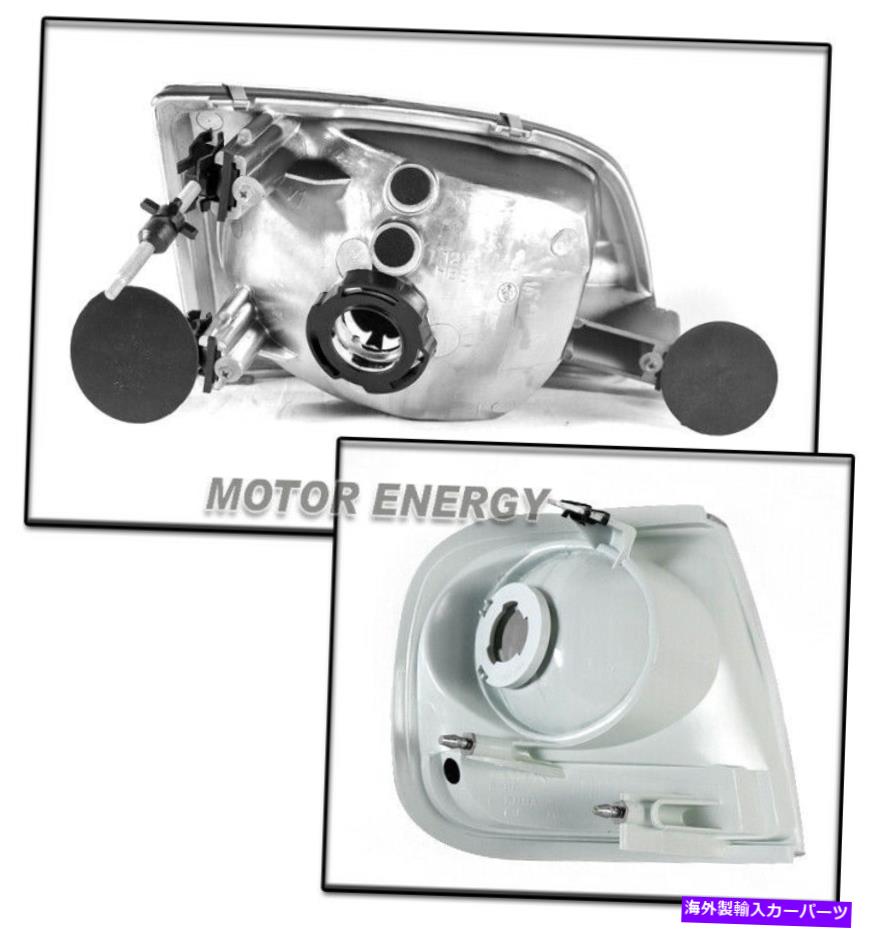 USヘッドライト 97-03 FORD F-150/02の探検Chromeヘッドライト+コーナーランプW / BLUE LED DRL FOR 97-03 FORD F-150/02 EXPEDITION CHROME HEADLIGHTS+CORNER LAMPS W/BLUE LED DRL【並行輸入品】