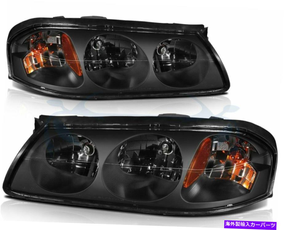 USヘッドライト フィット2000-2005シボレーインパラヘッドライトアセンブリヘッドランプ左+右側ペア Fits 2000-2005 Chevy Impala Headlights Assembly Headlamps Left+Right Sides Pair【並行輸入品】