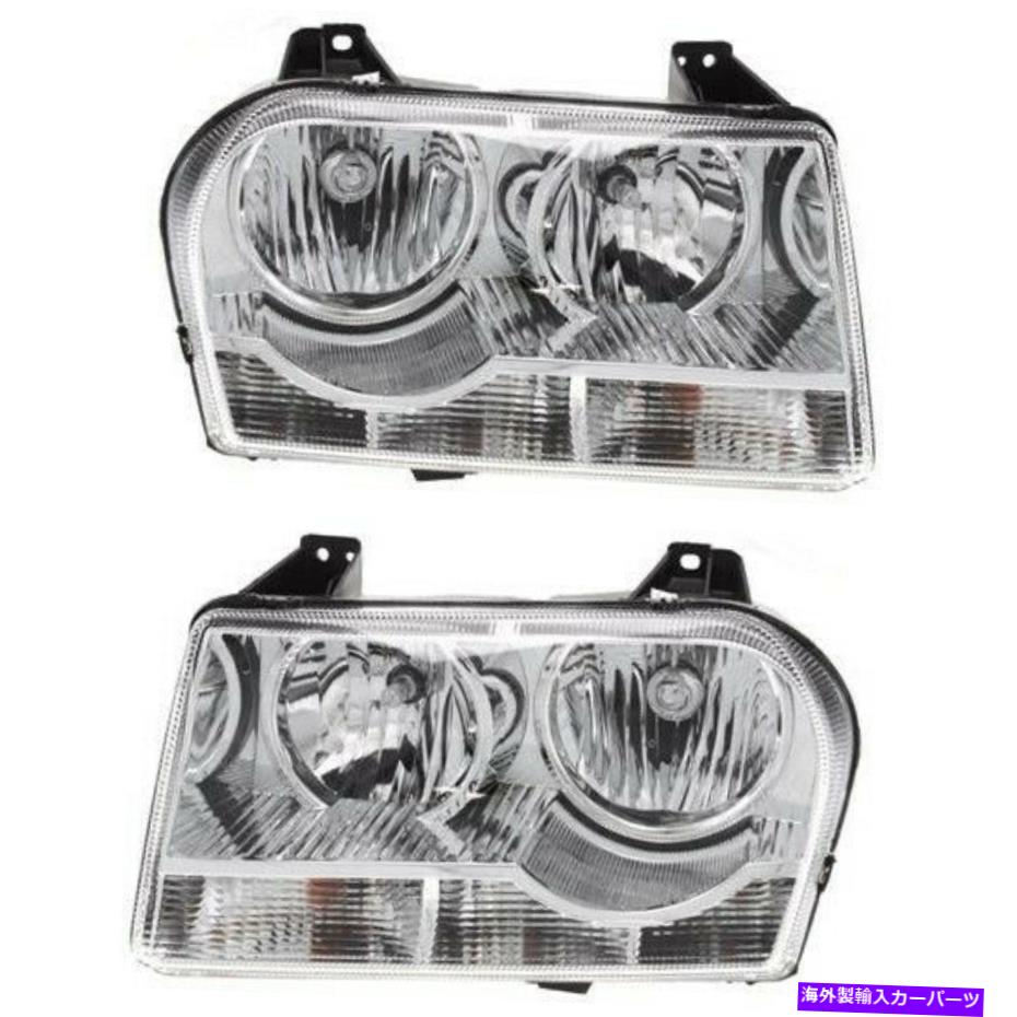 USヘッドライト ヘッドライトヘッドランプ左右ペア05~10クライスラー300 Headlights Headlamps Left & Right Pair Set NEW for 05-10 Chrysler 300【並行輸入品】