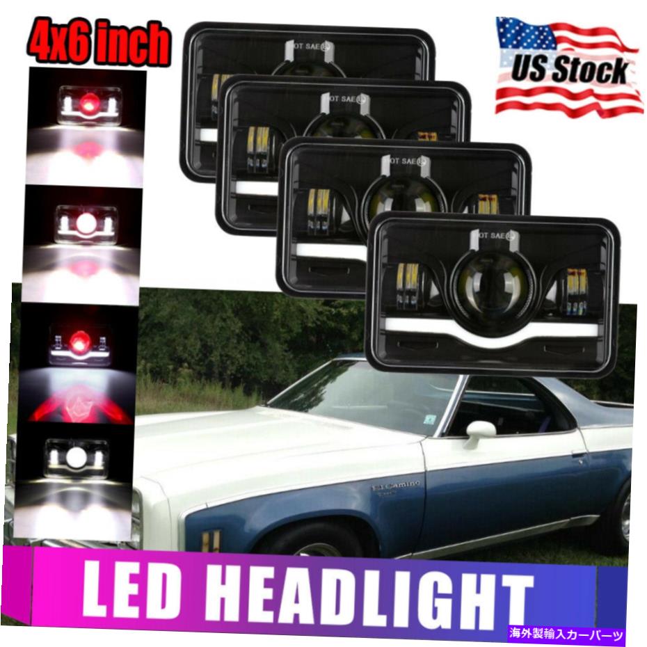 USヘッドライト Chevrolet El Camino 1976-1987のための4ピース120W 4x6 \