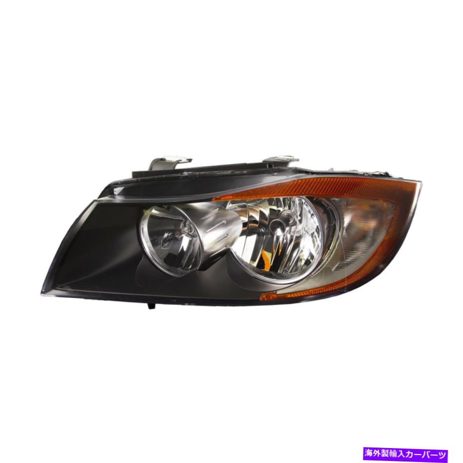 USヘッドライト ヘッドランプ左の運転席サイドフィット06-08 BMW 3シリーズE90 / E91 4ドア/ワゴン Headlamp Left Driver Side Fits 06-08 BMW 3 Series E90/E91 4 Door/Wagon【並行輸入品】