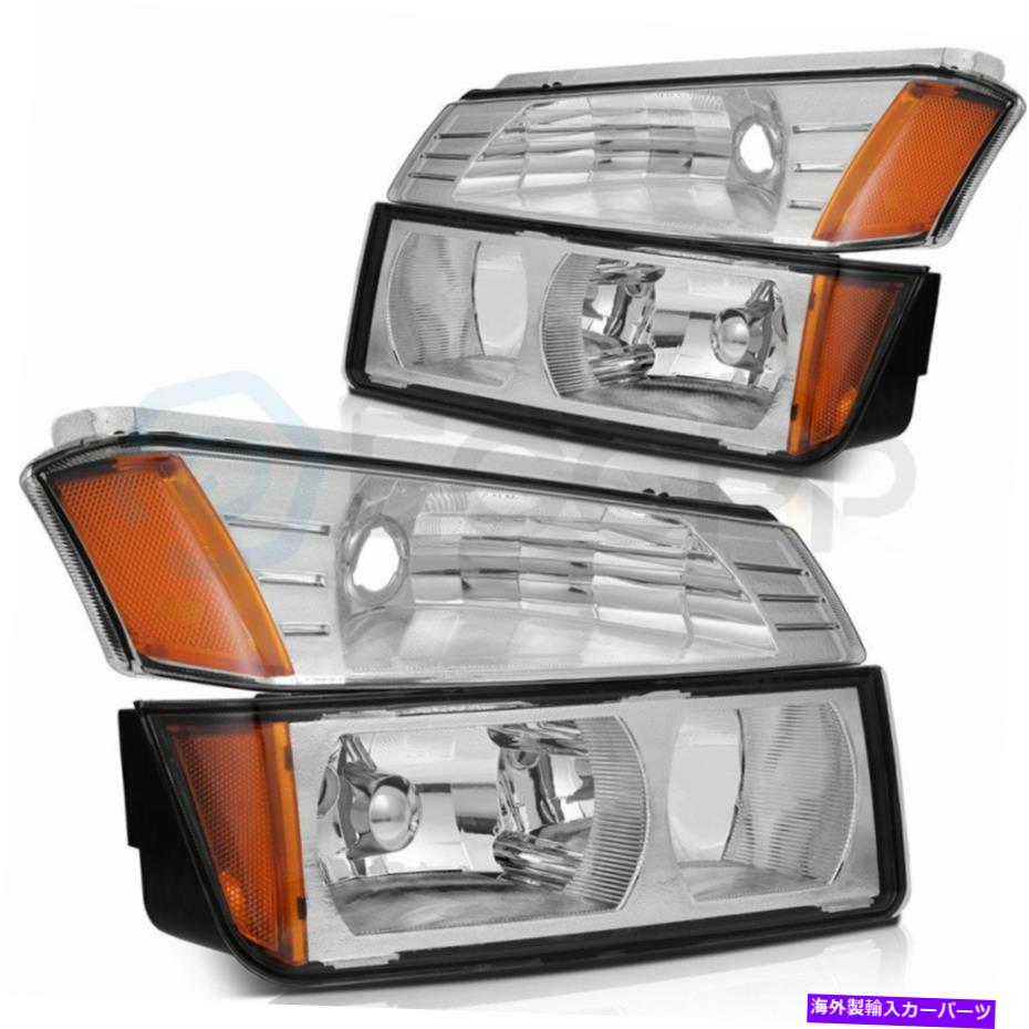 USヘッドライト FITS 2002-2006シボレーアバランシェフロントライトクリアレンズヘッドライト組立セット Fits 2002-2006 Chevy Avalanche Front Light Clear Lens Headlights Assembly Set【並行輸入品】