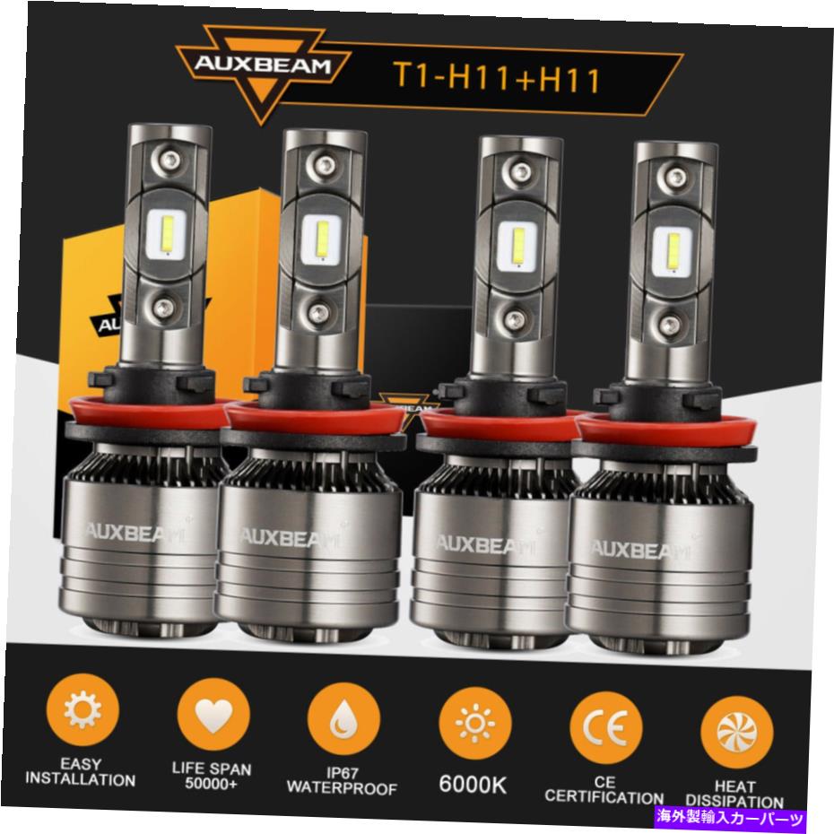 USヘッドライト 4ピースAUXBeam H11 H9 H8 70W 8000LM LEDヘッドライト6500K HI / LOビームフォグターボランプ 4pcs AUXBEAM H11 H9 H8 70W 8000LM LED Headlight 6500K Hi/Lo Beam Fog Turbo Lamp【並行輸入品】