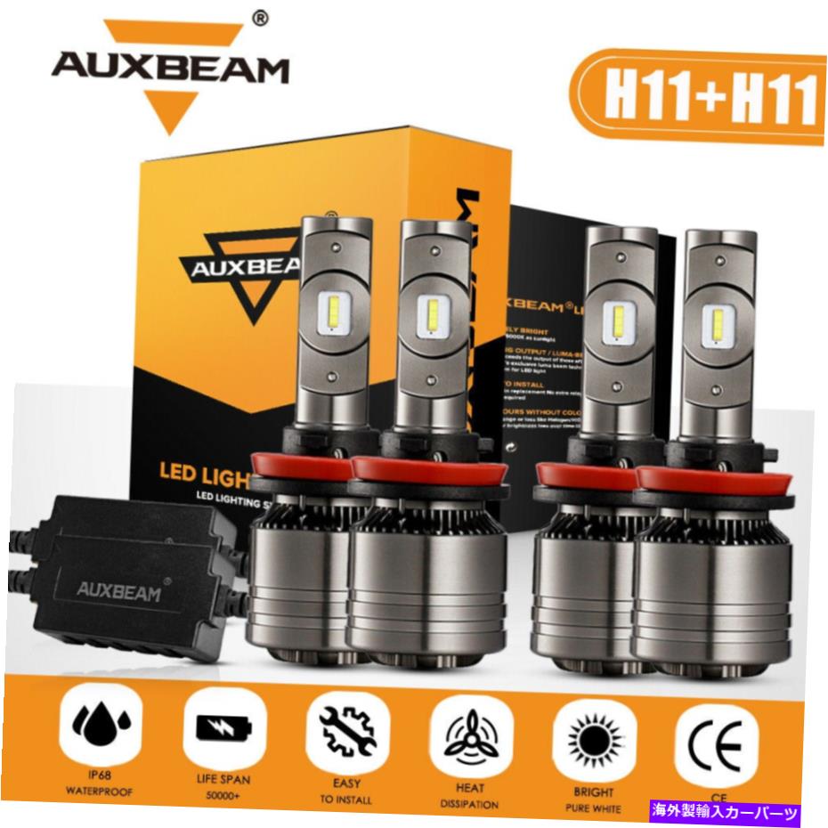 USヘッドライト Auxbeam H9 H11 Canbus LEDヘッドライトMalibu Ltz 2008-12のためのHigh Low Bulbs AUXBEAM H9 H11 Canbus LED Headlight High Low Bulbs For Chevy Malibu LTZ 2008-12【並行輸入品】