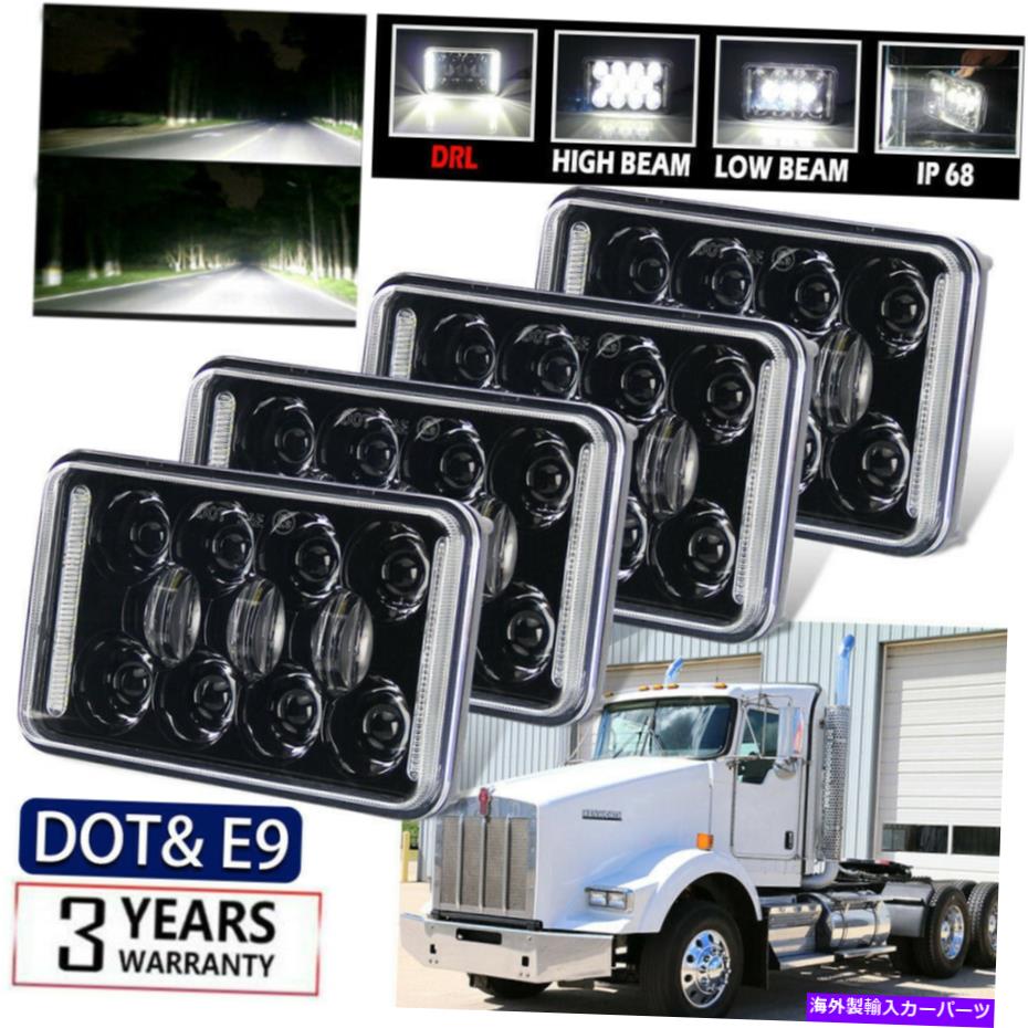 USヘッドライト 4ピース4×6ドット承認135W LEDヘッドライトFor Kenworth T400 T600 T800 W900L W900B 4pcs 4x6 DOT APPROVED 135W LED HEADLIGHT for Kenworth T400 T600 T800 W900L W900B【並行輸入品】