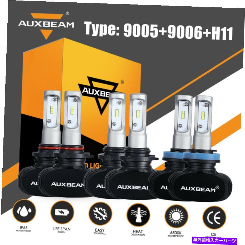 USヘッドライト 6X AUXBeam 9006 9005 LEDヘッドライト+ H11フォグトヨタカローラ09-13 RAV4 06-11 6x AUXBEAM 9006 9005 LED Headlight+H11 Fog for Toyota Corolla 09-13 RAV4 06-11【並行輸入品】