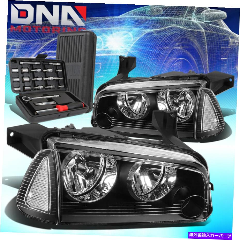 USヘッドライト 2006-2010 Dodge Charger LX OEスタイルブラッククリアサイドヘッドライトランプ+ツール FOR 2006-2010 DODGE CHARGER LX OE STYLE BLACK CLEAR SIDE HEADLIGHT LAMPS+TOOLS【並行輸入品】