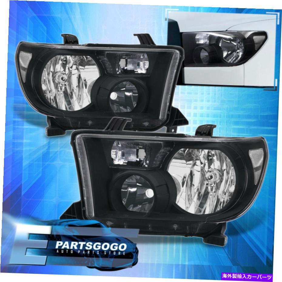 USヘッドライト 07-13 TOYOTA TUNDRA 08-17 Sequoia Black Clearの交換ヘッドライトランプ For 07-13 Toyota Tundra 08-17 Sequoia Black Clear Replacement Headlights Lamps【並行輸入品】｜Us Custom Parts Shop USDM