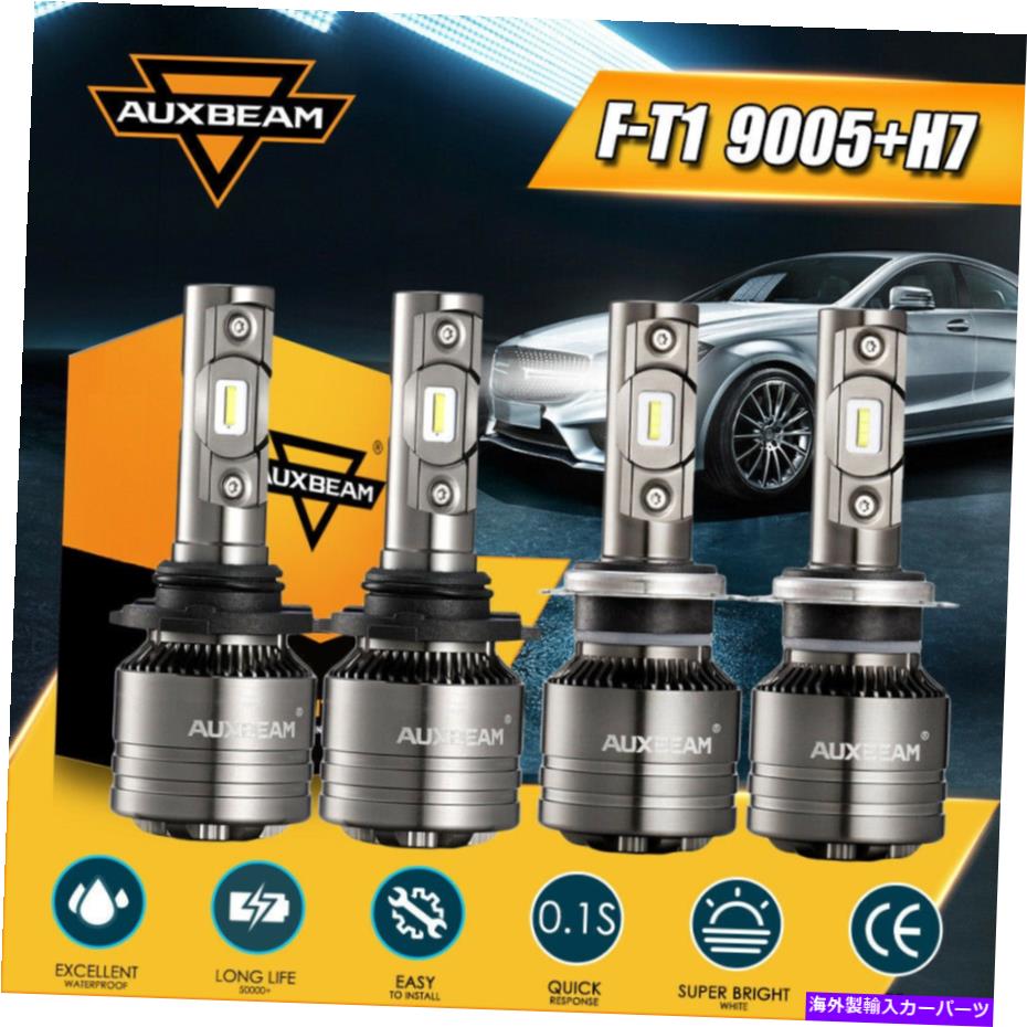 USヘッドライト SubaruレガシアウトバックのためのAuxBeam 9005 + H7 LEDのヘッドライトの高いロービーム2005-2014 AUXBEAM 9005+H7 LED Headlight High Low Beam for Subaru Legacy Outback 2005-2014【並行輸入品】