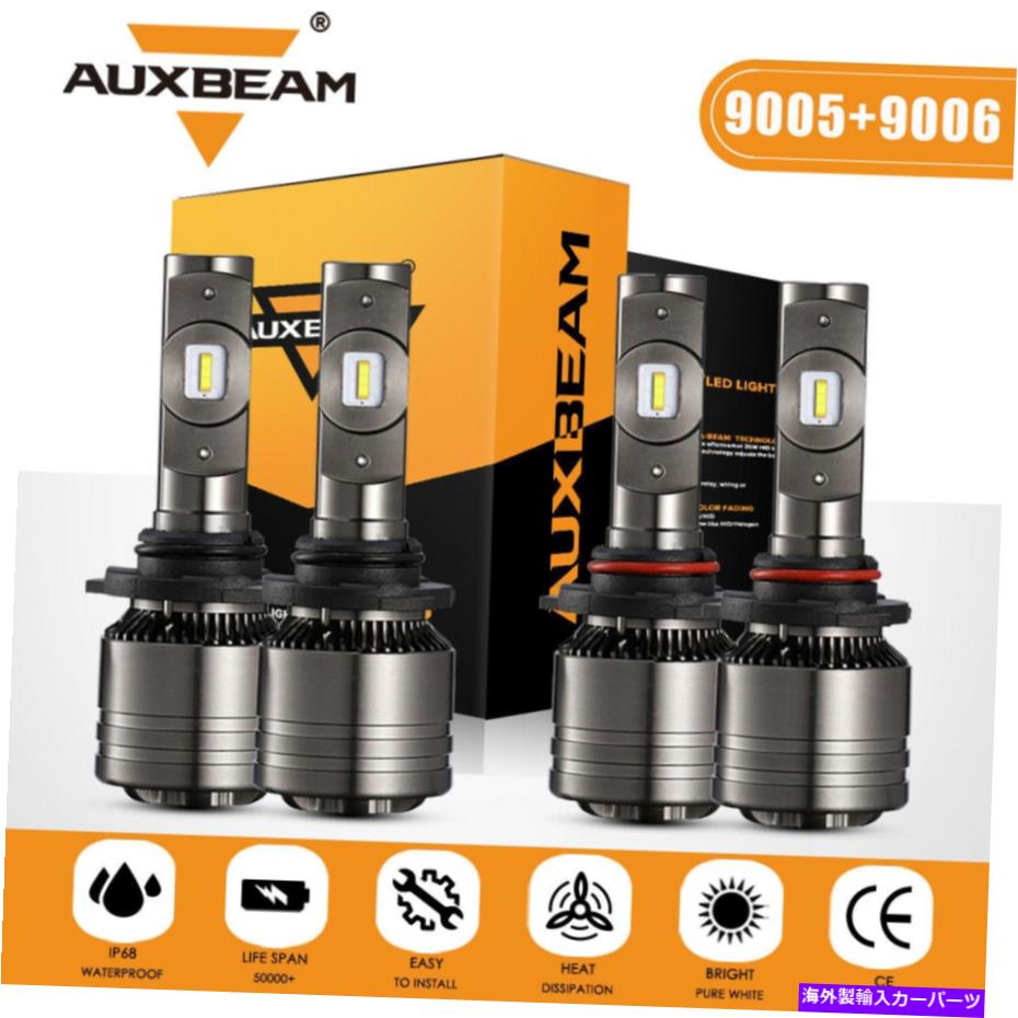 USヘッドライト AUXBeam T1 9005 + 9006 LEDヘッドライトキット電球高＆ロービームホワイト6500Kキャンバス2X AUXBEAM T1 9005+9006 LED Headlight Kit Bulbs High&Low Beam White 6500K Canbus 2x【並行輸入品】