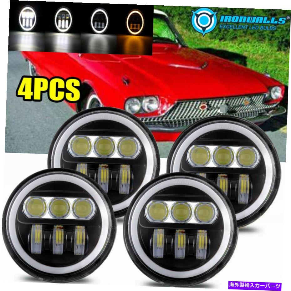 USヘッドライト 4X 5.75インチLEDプロジェクターヘッドライトH5006 DRL Fit Ford Ltd Thunderbird Torino 4x 5.75\