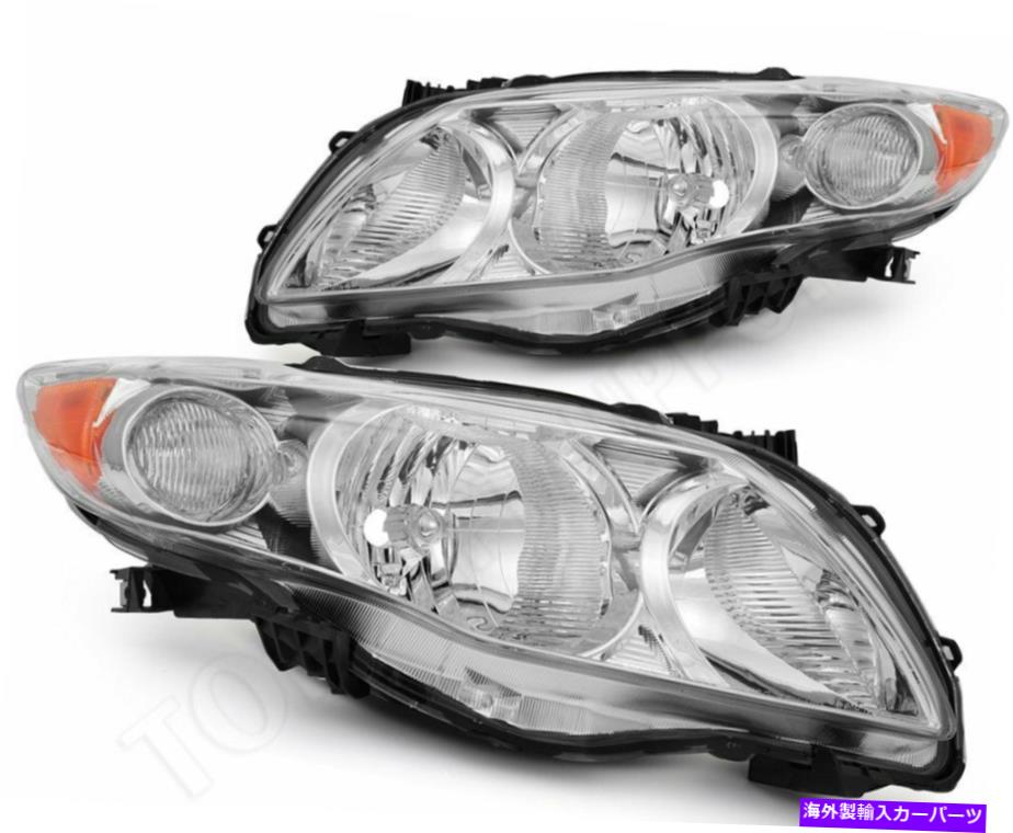USヘッドライト FITS 2009-2010トヨタカローラプロジェクターヘッドライトランプの交換左+右 Fits 2009-2010 Toyota Corolla Projector Headlights lamp Replacement Left + Right【並行輸入品】