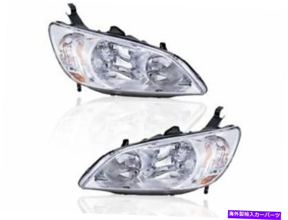 USヘッドライト Brock 73RF59S左ヘッドライトアセンブリセットフィット2004-2005ホンダシビック Brock 73RF59S Left Headlight Assembly Set Fits 2004-2005 Honda Civic【並行輸入品】