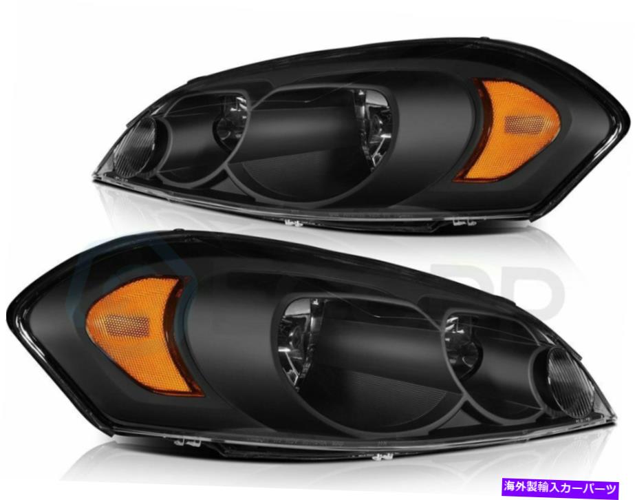 USヘッドライト フィット2006-2013シボレーインパラフロントヘッドライトアセンブリ左+右側 Fits 2006-2013 Chevrolet Impala Front Headlights Assembly Left + Right Sides【並行輸入品】
