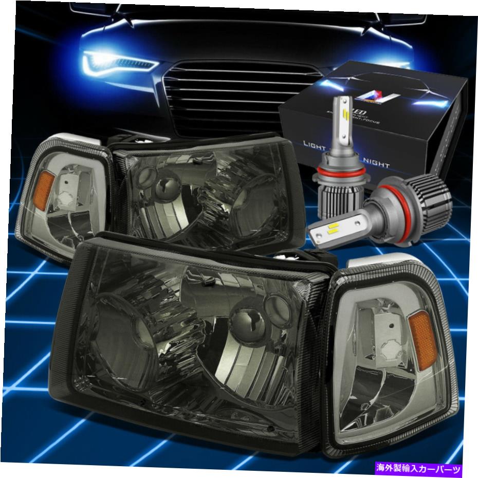 USヘッドライト FIT 2001-2011フォードレンジャー交換ヘッドライトランプW / LEDキット+クールファンスモーク Fit 2001-2011 Ford Ranger Replacement Headlight Lamp W/LED Kit+Cool Fan Smoked【並行輸入品】｜Us Custom Parts Shop USDM
