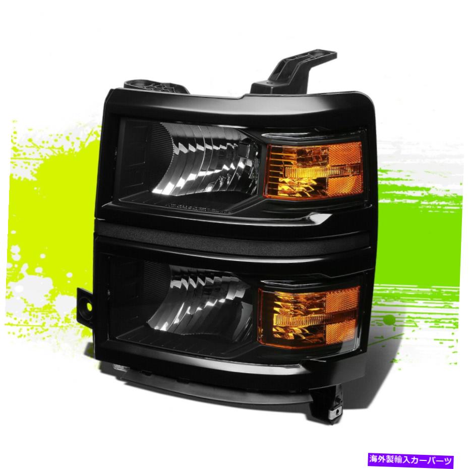 USヘッドライト Chevy Silverado 1500 14-15ブラックのためのファクトリースタイルのハロゲンヘッドライトランプ Factory Style Halogen Headlight Lamp for Chevy Silverado 1500 14-15 Black Left【並行輸入品】｜Us Custom Parts Shop USDM