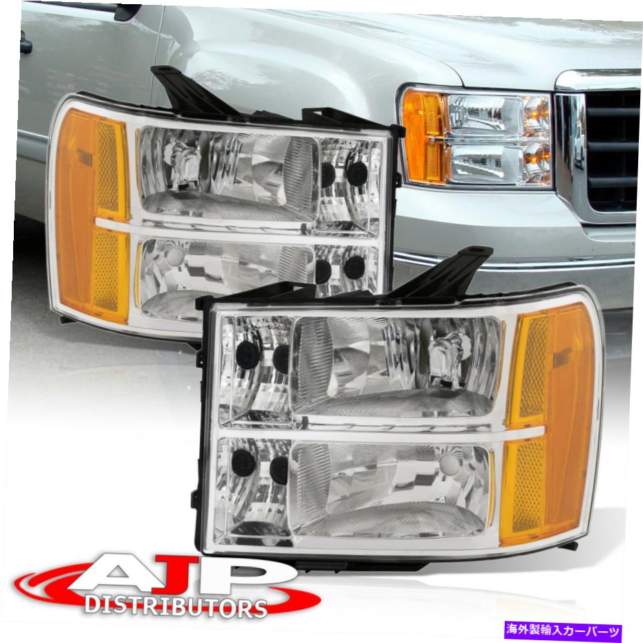 【楽天市場】USヘッドライト 20072014 GMC Sierra GMT900のための透明ヘッドライトランプシグナルコーナーLH RH