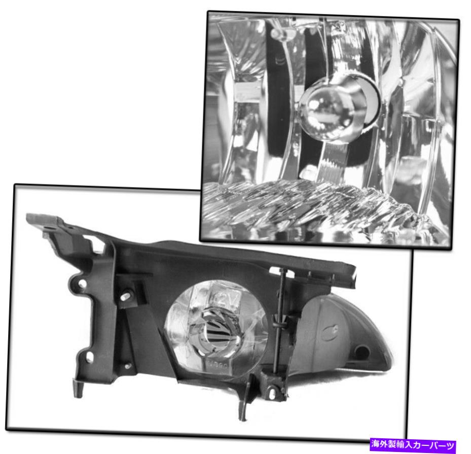 USヘッドライト 2000-2002シボレーキャバリアクローム交換ヘッドライトW /バンパーLED DRLランプ FOR 2000-2002 CHEVY CAVALIER CHROME REPLACEMENT HEADLIGHTS W/BUMPER LED DRL LAMP【並行輸入品】
