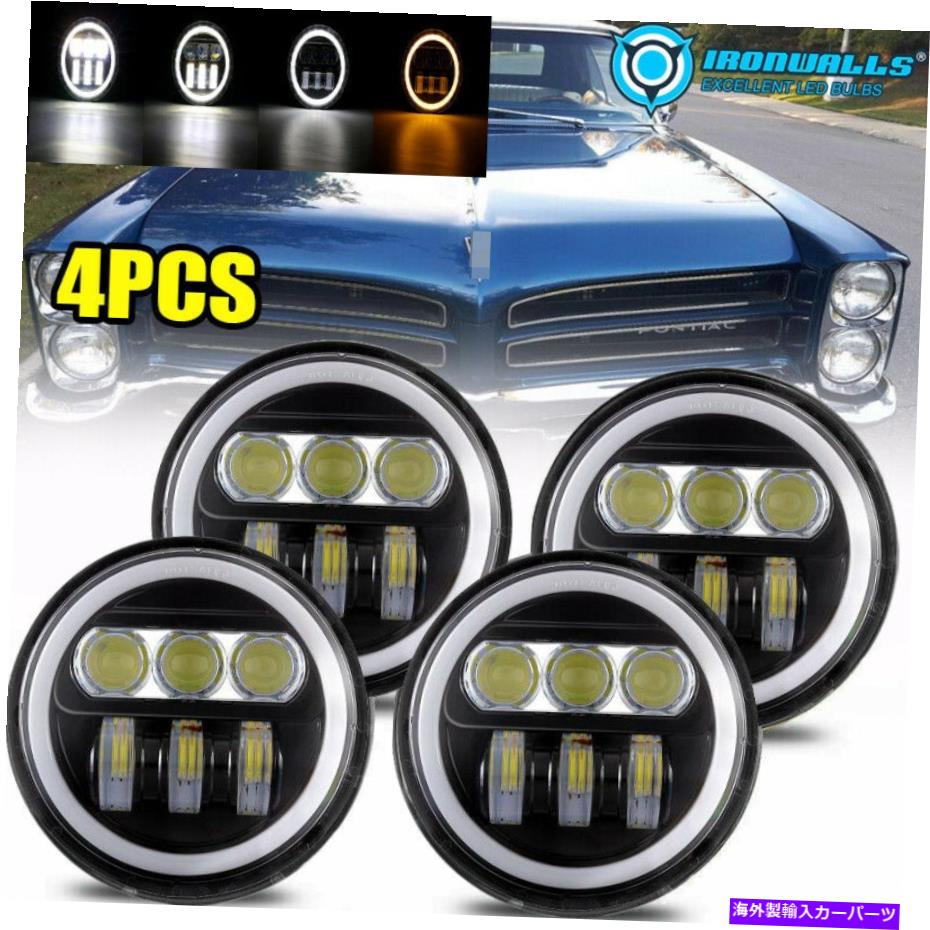 USヘッドライト 4倍5.75インチLEDプロジェクターヘッドライトH5006フィットPontiac Gto Grand Prix Firebird 4x 5.75\
