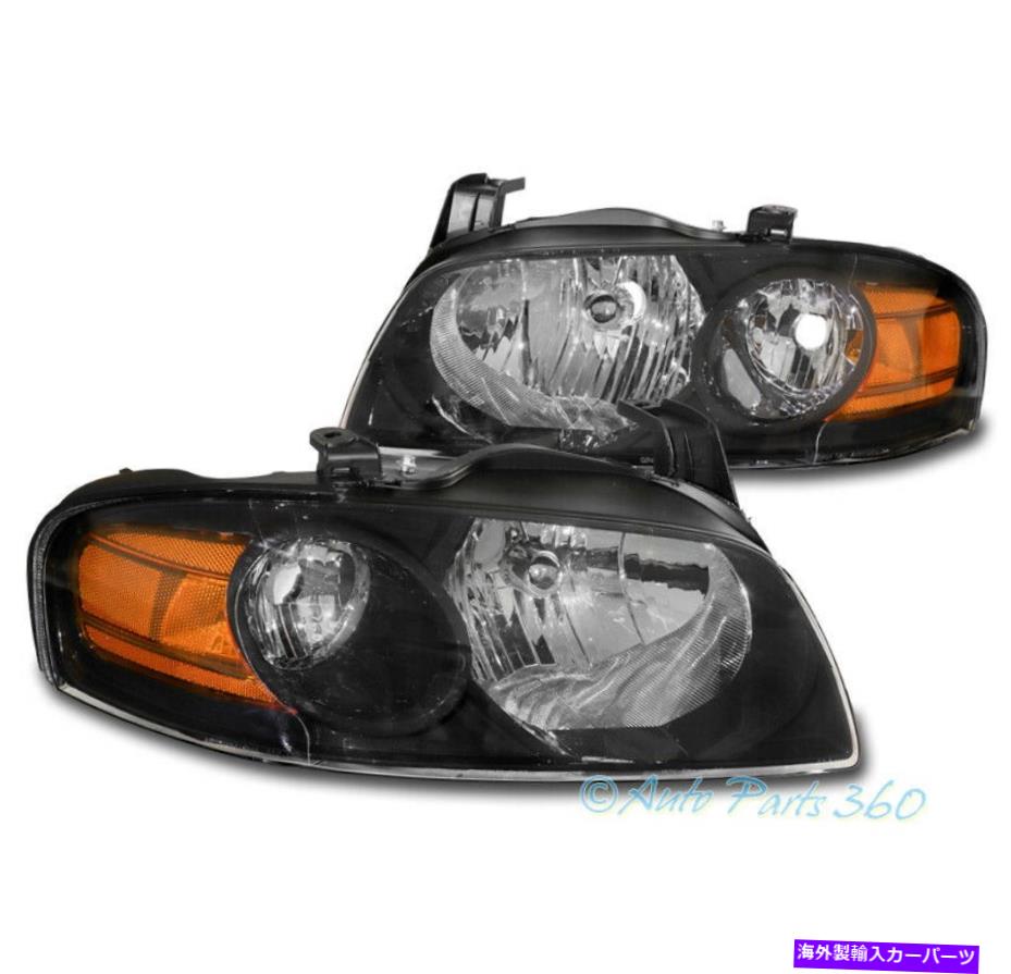 USヘッドライト 04 05 06 SENTRA SE-Rスタイルの取り替えヘッドライトヘッドランプランプブラックLH + RH For 04 05 06 Sentra SE-R Style Replacement Headlights Headlamps Lamp Black LH+RH【並行輸入品】