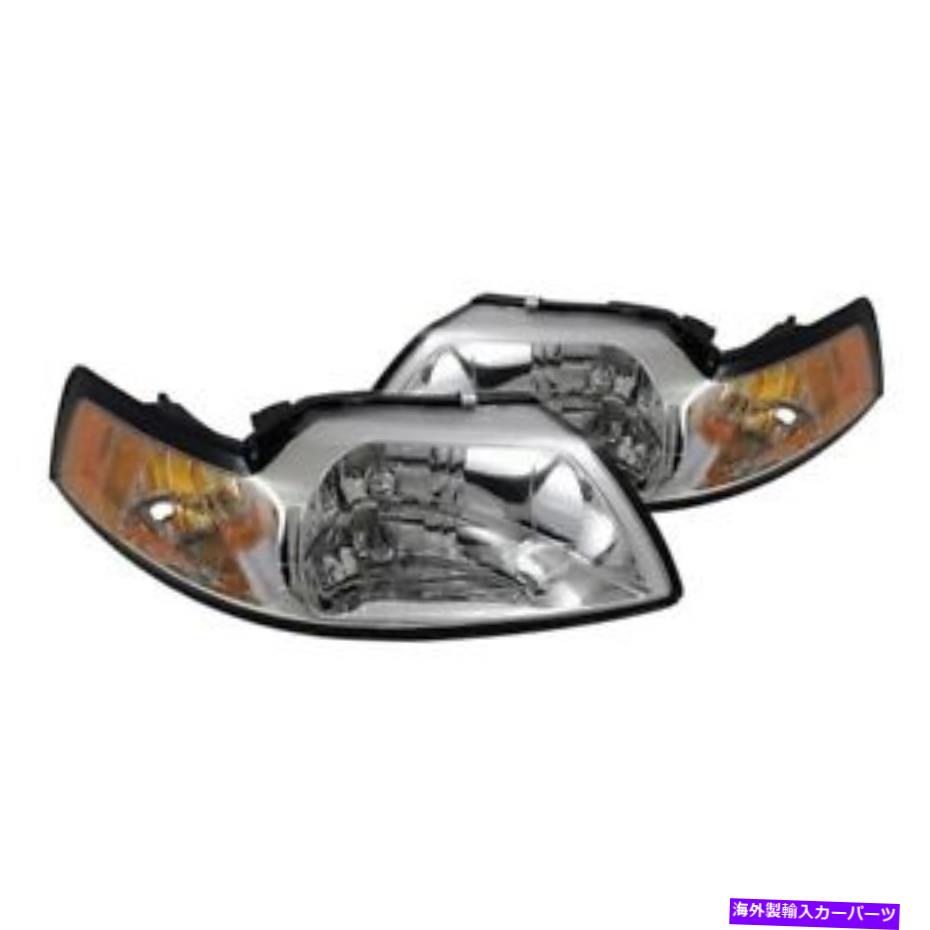 USヘッドライト スパイダーオートクリスタルヘッドライト - 1999年 - 2004フォードマスタングのためのクロム＃5064493 Spyder Auto Crystal Headlights-Chrome For 1999-2004 Ford Mustang #5064493【並行輸入品】｜Us Custom Parts Shop USDM