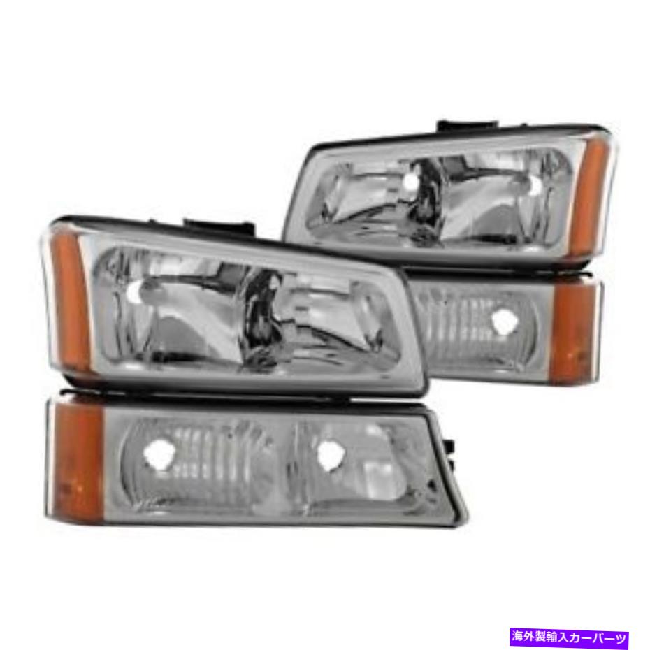 USヘッドライト 2003 - 2007年のシボリーシルバラードのためのスパイダーオートクリスタルヘッドライト＃5064912 Spyder Auto Crystal Headlights for 2003-2007 Chevy Silverado #5064912【並行輸入品】