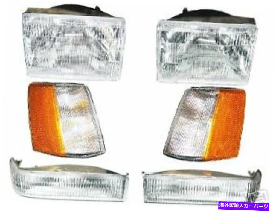 USヘッドライト 93-98ジープグランドチェロキーヘッドライトマーカーターン信号セット6ライトフロントランプNR 93-98 JEEP GRAND CHEROKEE Headlight Marker Turn Signal Set 6 Light Front Lamp NR【並行輸入品】